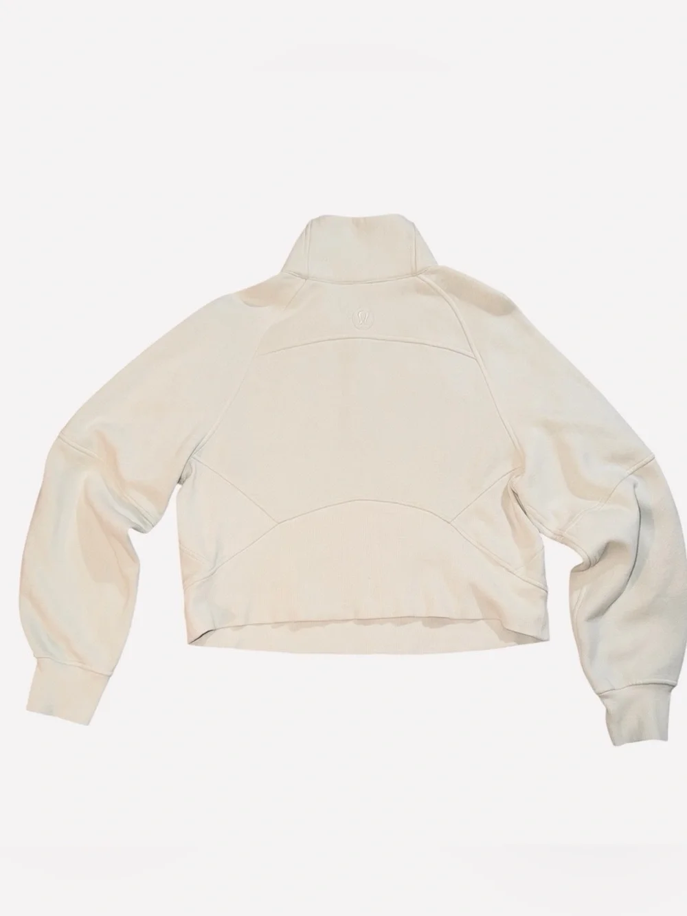 Lululemon Scuba Oversized Funnel Neck Half Zip in Creamy Ivory size XS/Small